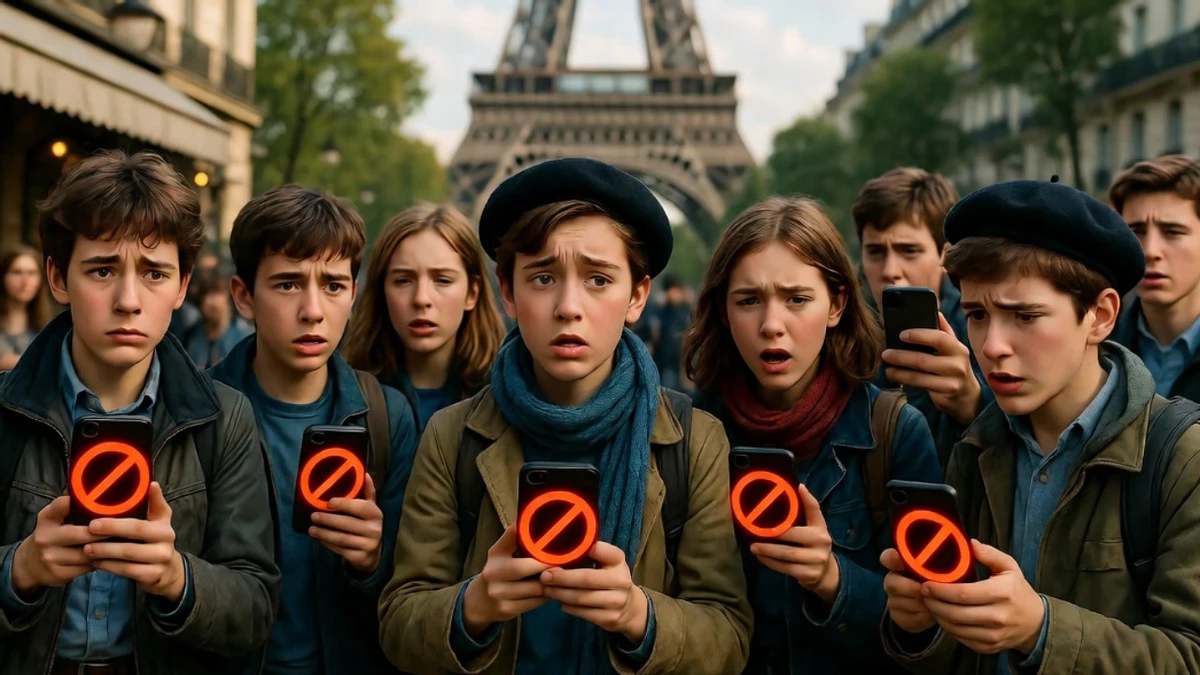 French teenagers are banned from accessing social networks until they turn 15 years old