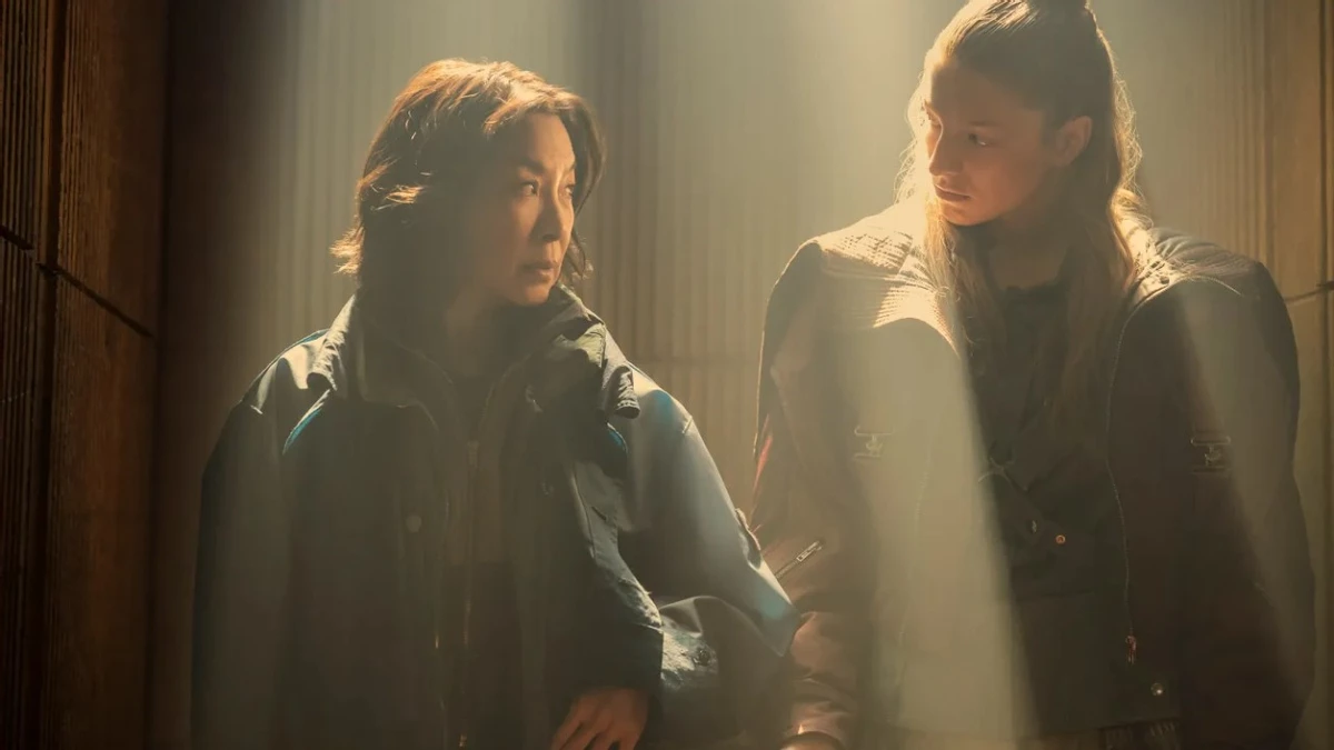 Michelle Yeoh and Hunter Schafer in the first shots from *Blade Runner 2099*, where replicants have defeated humans